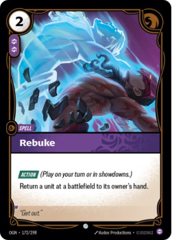Rebuke single card from Riftbound : League of Legends Card Game