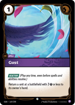 Gust (FOIL) single card from Riftbound : League of Legends Card Game