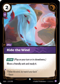 Ride the Wind single card from Riftbound : League of Legends Card Game