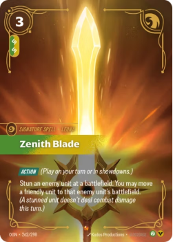 Zenith Blade single card from Riftbound : League of Legends Card Game
