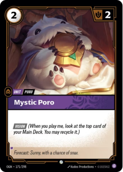 Mystic Poro single card from Riftbound : League of Legends Card Game