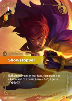 Showstopper single card from Riftbound : League of Legends Card Game