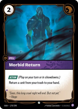 Morbid Return (FOIL) : 170/298 ORIGINS - Riftbound : League of Legends Card Game Single Card