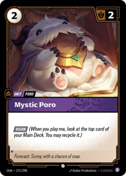 Mystic Poro (FOIL) : 171/298 ORIGINS - Riftbound : League of Legends Card Game Single Card