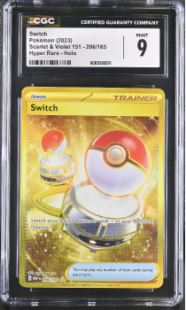 Switch (HYPER RARE - HOLO) : 206/165 SCARLET AND VIOLET - 151 - CERTIFIED GUARANTY COMPANY Graded Card - 9 MINT