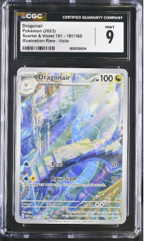 Dragonair (ILLUSTRATION RARE) : 181/165 SCARLET AND VIOLET - 151 - CERTIFIED GUARANTY COMPANY Graded Card - 9 MINT