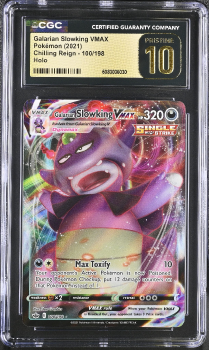 Galarian Slowking VMAX (HOLO) : 100/198 CHILLING REIGN - CERTIFIED GUARANTY COMPANY Graded Card - 10 PRISTINE