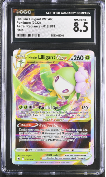 Hisuian Lilligant VSTAR (HOLO) : 018/189 ASTRAL RADIANCE - CERTIFIED GUARANTY COMPANY Graded Card - 8.5 NW/MINT+