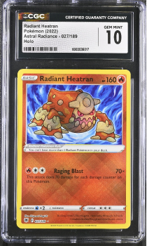 Radiant Heatran (HOLO) : 001/189 ASTRAL RADIANCE - CERTIFIED GUARANTY COMPANY Graded Card - 10 GEM MINT