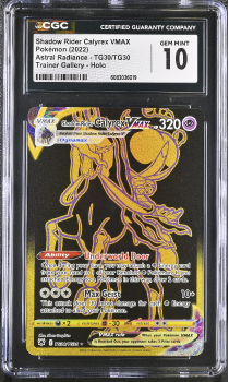 Shadow Rider Calyrex VMAX (TRAINER GALLERY - HOLO) : TG29/TG30 ASTRAL RADIANCE - CERTIFIED GUARANTY COMPANY Graded Card - 10 GEM MINT