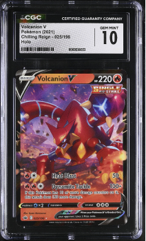 Volcanion V (HOLO) : 025/198 CHILLING REIGN - CERTIFIED GUARANTY COMPANY Graded Card - 10 GEM MINT