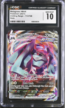 Metagross VMAX (HOLO) : 025/198 CHILLING REIGN - CERTIFIED GUARANTY COMPANY Graded Card - 10 GEM MINT