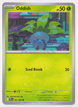 Oddish single card from Pokemon
