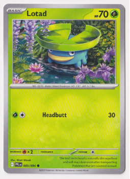 Lotad single card from Pokemon