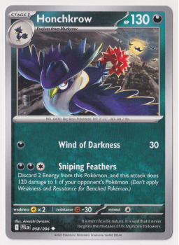 Honchkrow single card from Pokemon