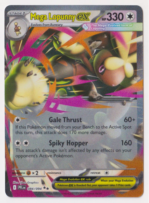 Mega Lopunny ex : MEGA EVOLUTION - PHANTASMAL FLAMES 84/94 - Pokemon Single Card Mega Lopunny ex : MEGA EVOLUTION - PHANTASMAL FLAMES 84/94 - Pokemon Single Card