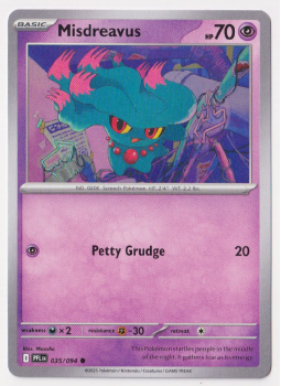 Misdreavus single card from Pokemon