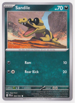 Sandile single card from Pokemon