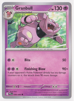 Granbull single card from Pokemon