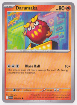Darumaka single card from Pokemon