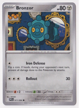 Bronzor single card from Pokemon