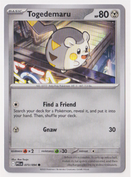 Togedemaru single card from Pokemon