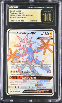 Xurkitree GX (SHINY VAULT - HOLO) : SV58/SV94 SUN AND MOON - HIDDEN FATES - CERTIFIED GUARANTY COMPANY Graded Card - 10 PRISTINE