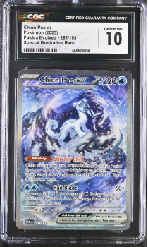 Chien-Pao EX (SPECIAL ILLUSTRATION RARE) : 261/193 SCARLET AND VIOLET - PALDEA EVOLVED - CERTIFIED GUARANTY COMPANY Graded Card - 10 GEM MINT