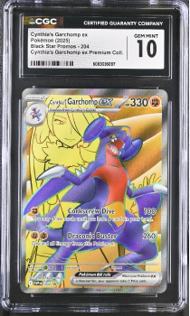 Cynthia's Garchomp Ex : SVP204 BLACK STAR PROMO - CERTIFIED GUARANTY COMPANY Graded Card - 10 GEM MINT