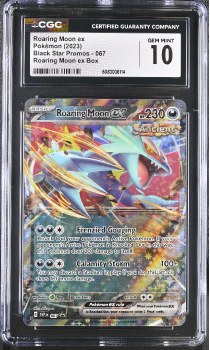Roaring Moon EX : SVP067 BLACK STAR PROMO - CERTIFIED GUARANTY COMPANY Graded Card - 10 GEM MINT