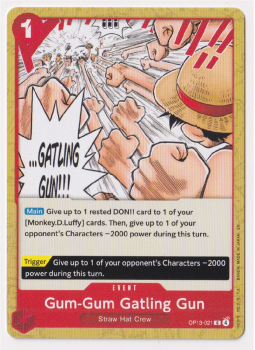 Gum-Gum Gatling Gun single card from One Piece Trading Card Game
