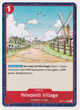 Windmill Village single card from One Piece Trading Card Game