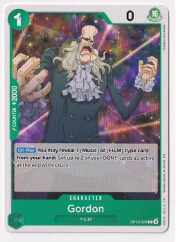 Gordon single card from One Piece Trading Card Game