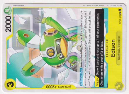 Edison single card from One Piece Trading Card Game