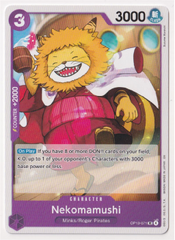 Nekomamushi single card from One Piece Trading Card Game