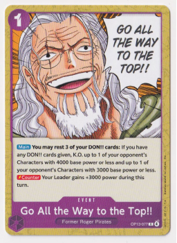 Go All the Way to the Top!! single card from One Piece Trading Card Game