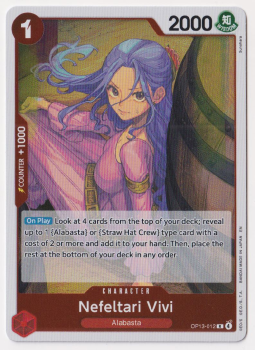 Nefeltari Vivi single card from One Piece Trading Card Game