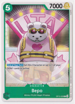 Bepo single card from One Piece Trading Card Game
