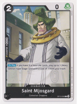Saint Mjosgard single card from One Piece Trading Card Game