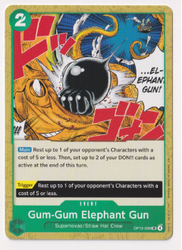 Gum-Gum Elephant Gun single card from One Piece Trading Card Game