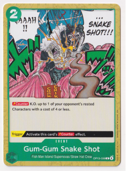 Gum-Gum Snake Shot single card from One Piece Trading Card Game