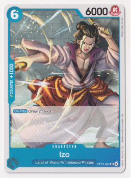 Izo single card from One Piece Trading Card Game