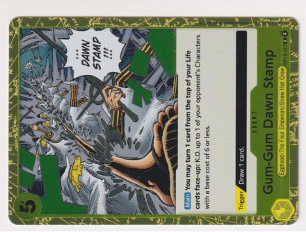 Gum-Gum Dawn Stamp single card from One Piece Trading Card Game