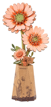 Rolife Light Orange Gerbera Daisy