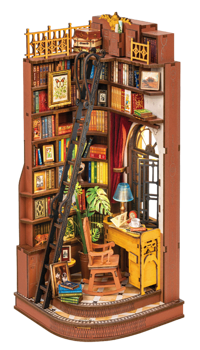 Rolife Silent Corner Study DIY Book Nook Shelf Insert TGE02