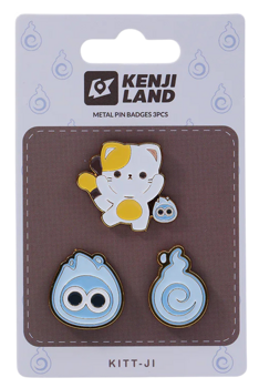 Kenji: Metal Pin Badges 3pcs - Kland Kitt - Ji