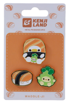 Kenji: Metal Pin Badges 3pcs - Kland Waddle - Ji