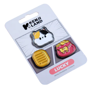 Kenji: Metal Pin Badges 3pcs - Tiny-K Lucky