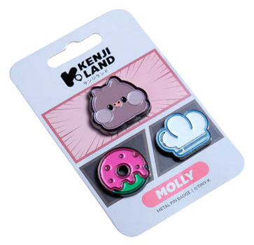 Kenji: Metal Pin Badges 3pcs - Tiny-K Molly