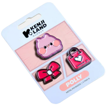 Kenji: Metal Pin Badges 3pcs - Tiny-K Polly